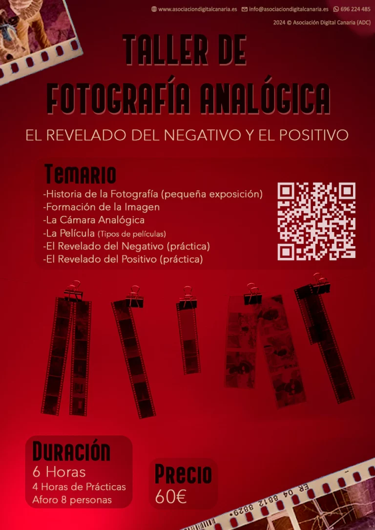 Cartel de Taller de Fotografía Analógica de Cursos ADC