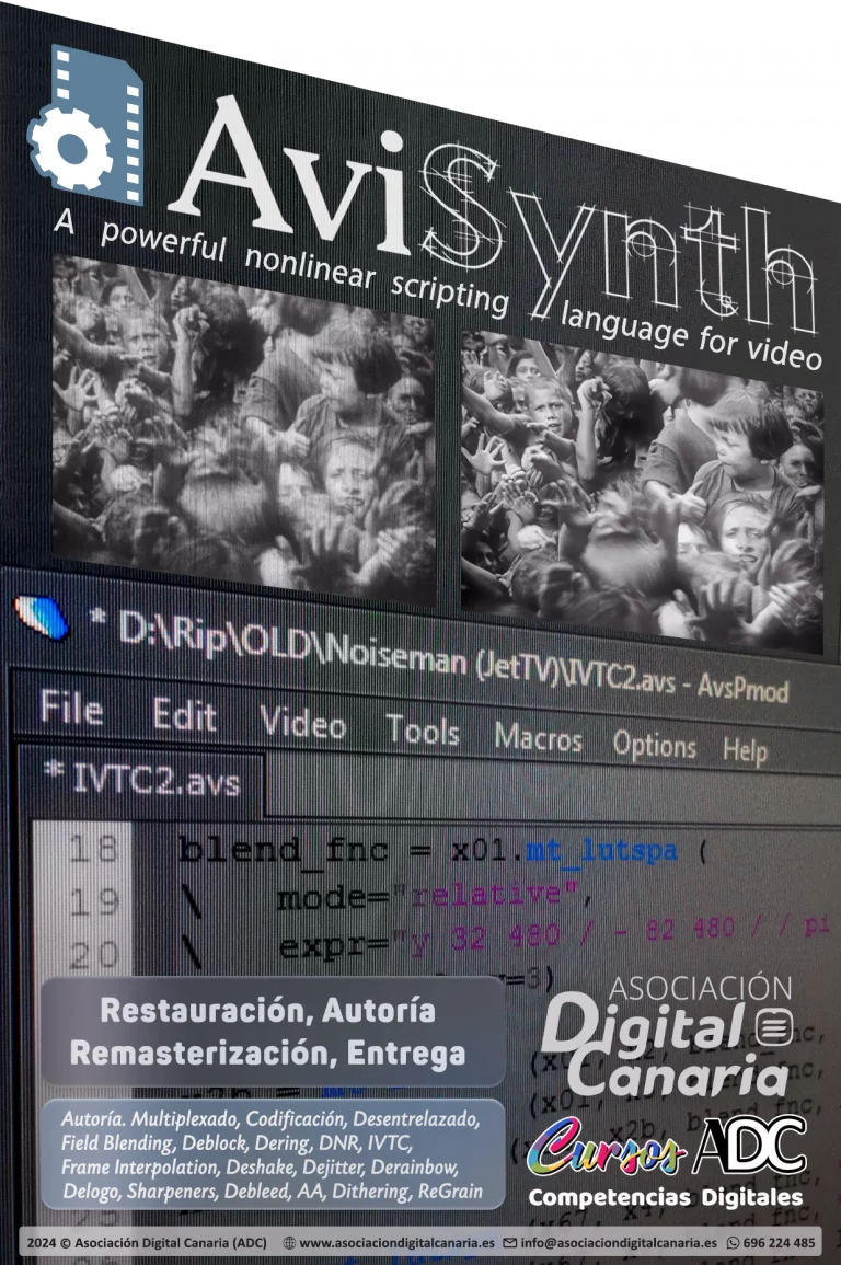 Cartel de AviSynth+ de Cursos ADC