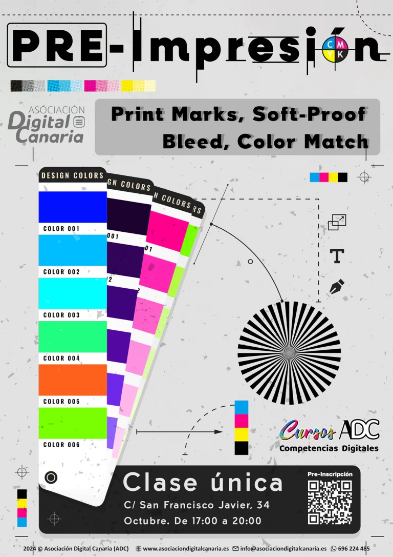 Cartel del Pre-Impresión de Cursos ADC